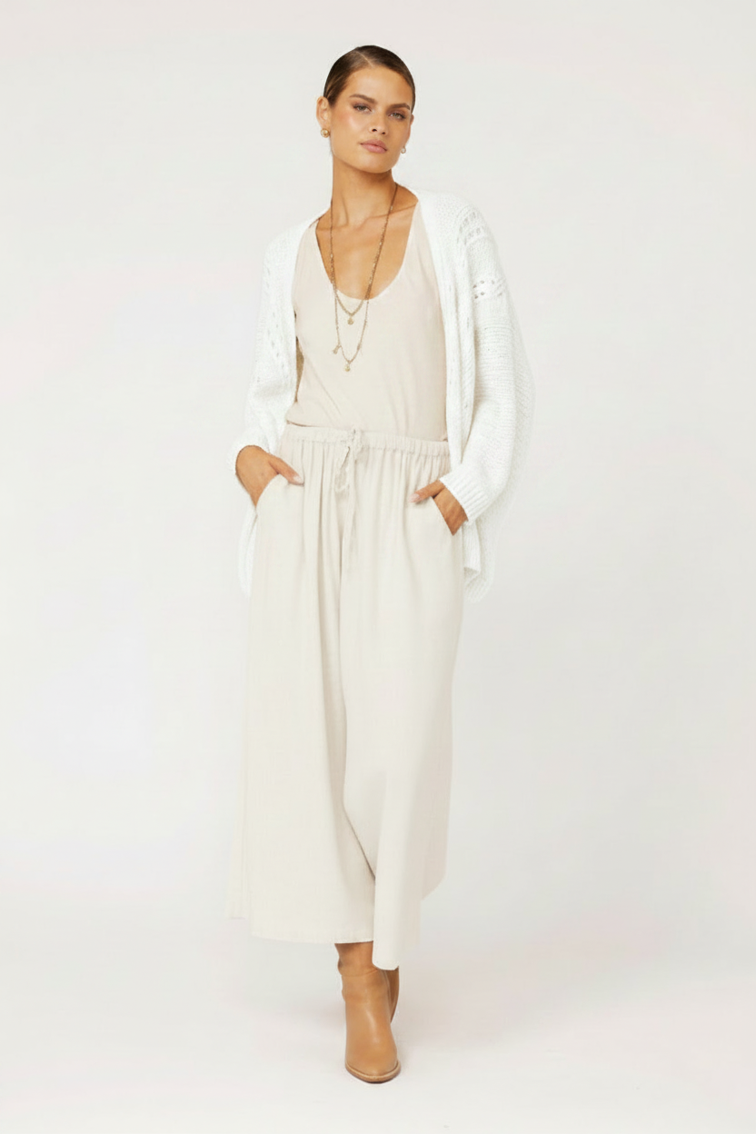 Cable Knit Shrug | Mohair Knit | Cream - Saffron Road