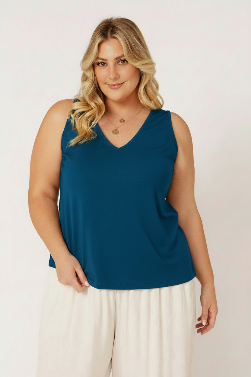 Viv Tank | Teal - Saffron Road