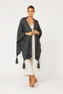 Shawl Wrap | Mohair Knit | Carbon - Saffron Road