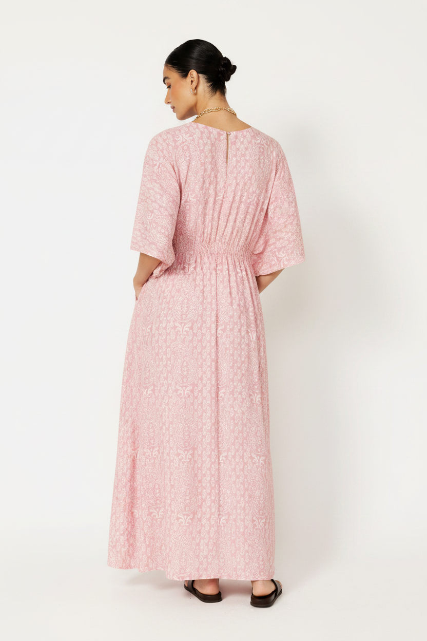 Meredith Dress | Blossom Block Print - Saffron Road