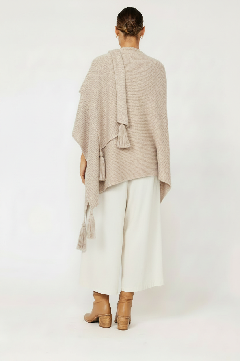 Shawl Wrap | Mohair Knit | Natural - Saffron Road