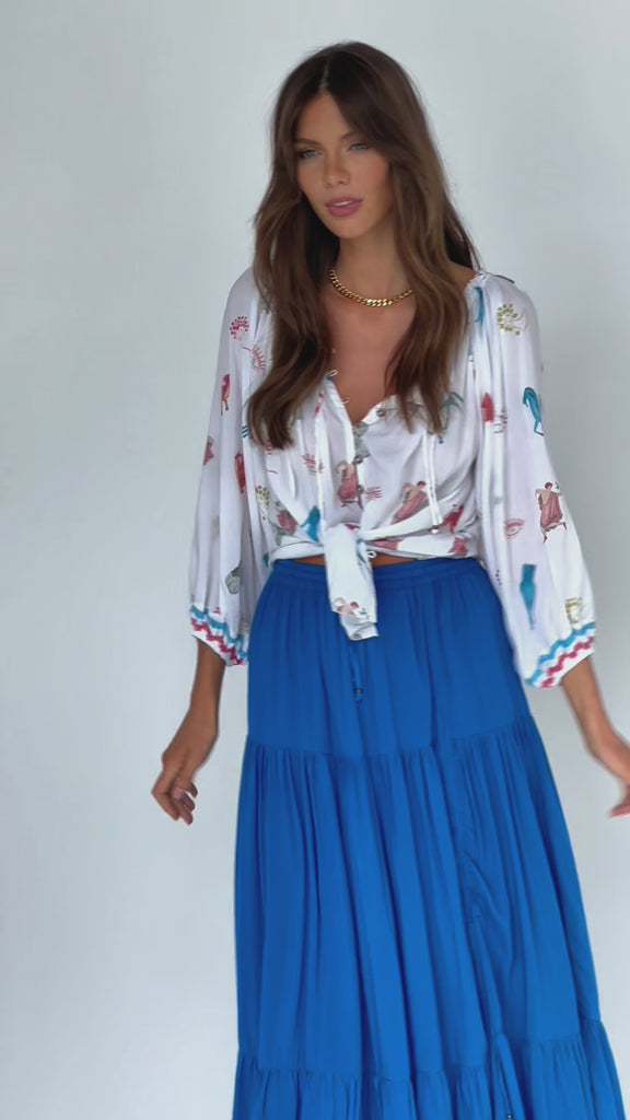 Dahlia Skirt MAXI | Cobalt Blue - Saffron Road