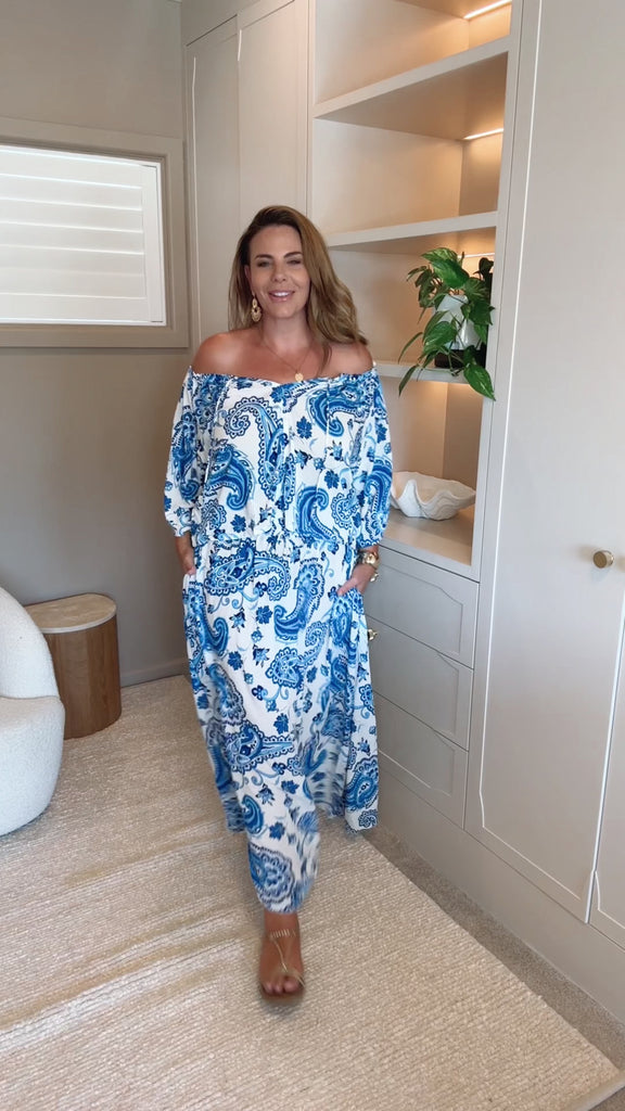 Circle Skirt | Blue Paisley - Saffron Road