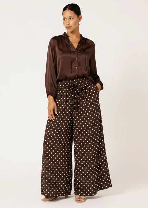 Palazzo Pant | Polka Dot - Saffron Road