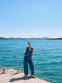 Island Pant | Satin | Teal - Saffron Road