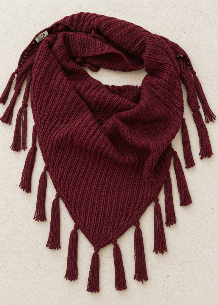 Scarf | Mohair Knit | Bordeaux - Saffron Road