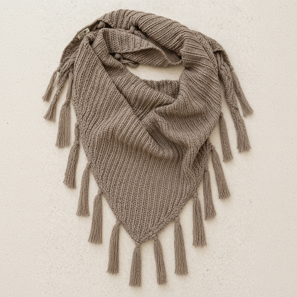 Scarf | Mohair Knit | Taupe - Saffron Road