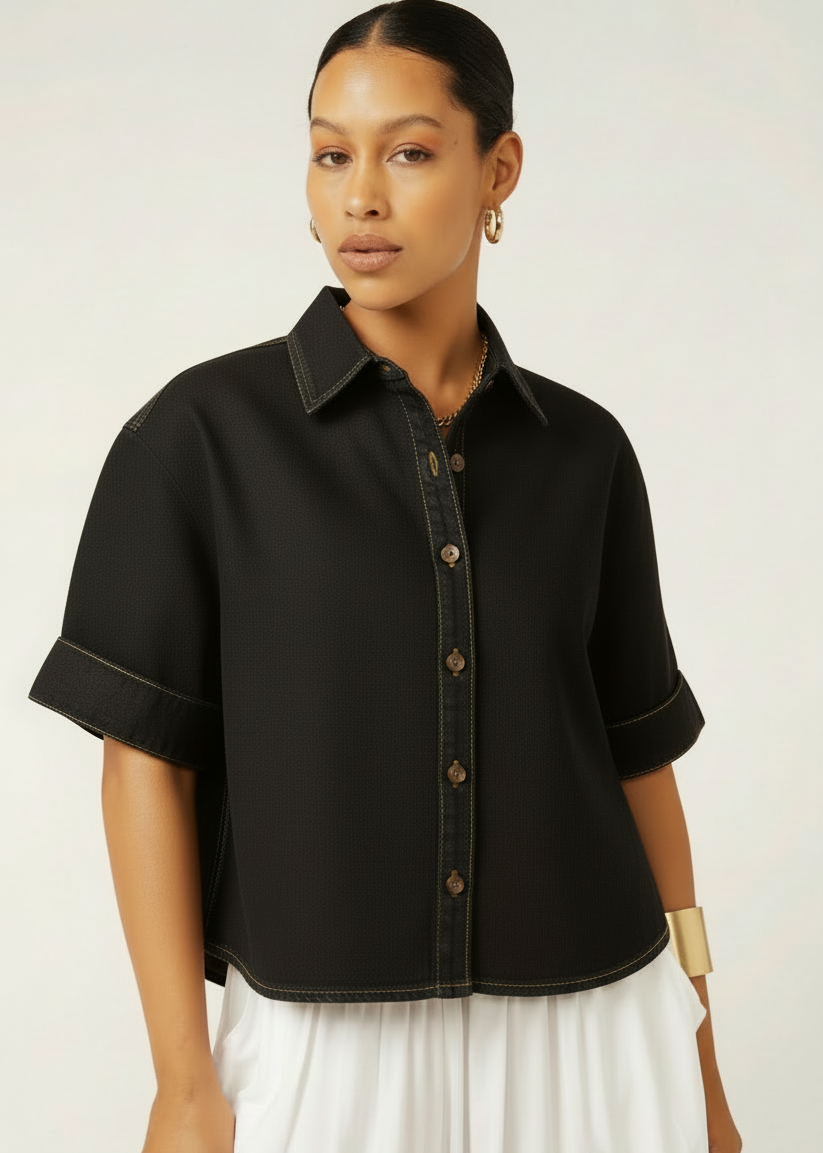 Mini Willow Shirt | Denim - Saffron Road