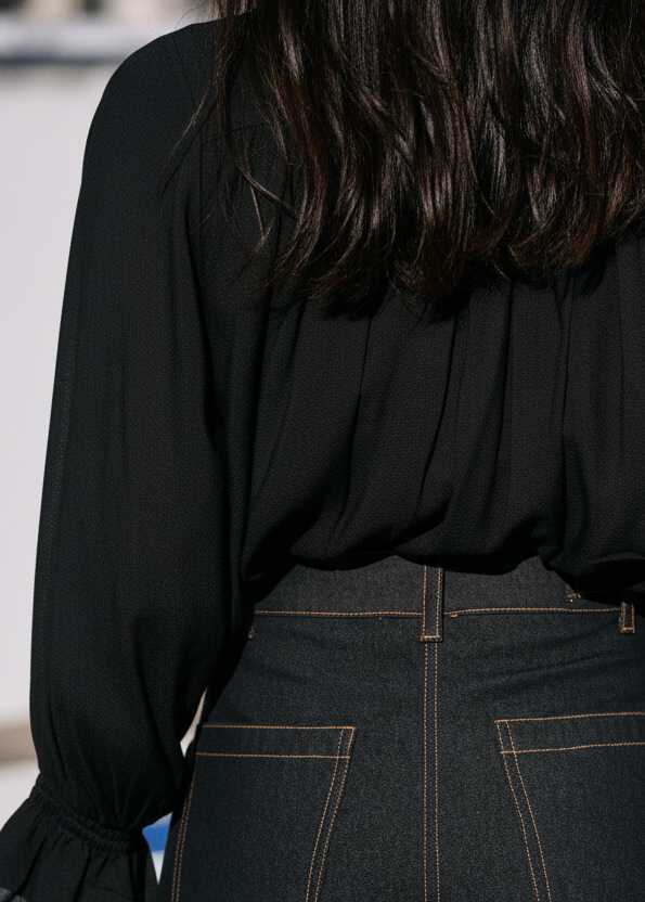 Stevie Blouse | Black - Saffron Road