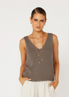 Cotton Knit Tank | Deep Taupe
