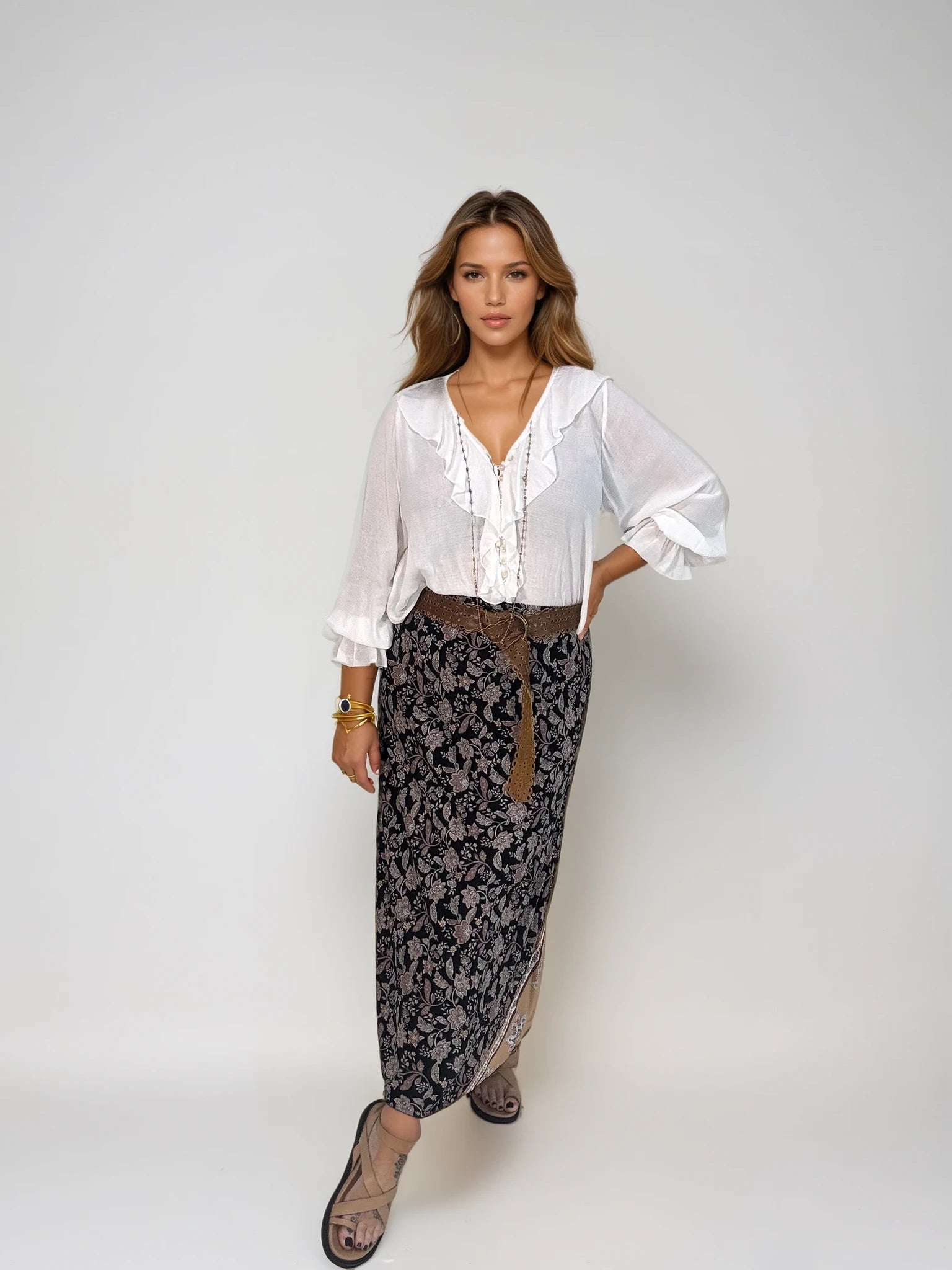 Stevie Blouse | Ecru - Saffron Road