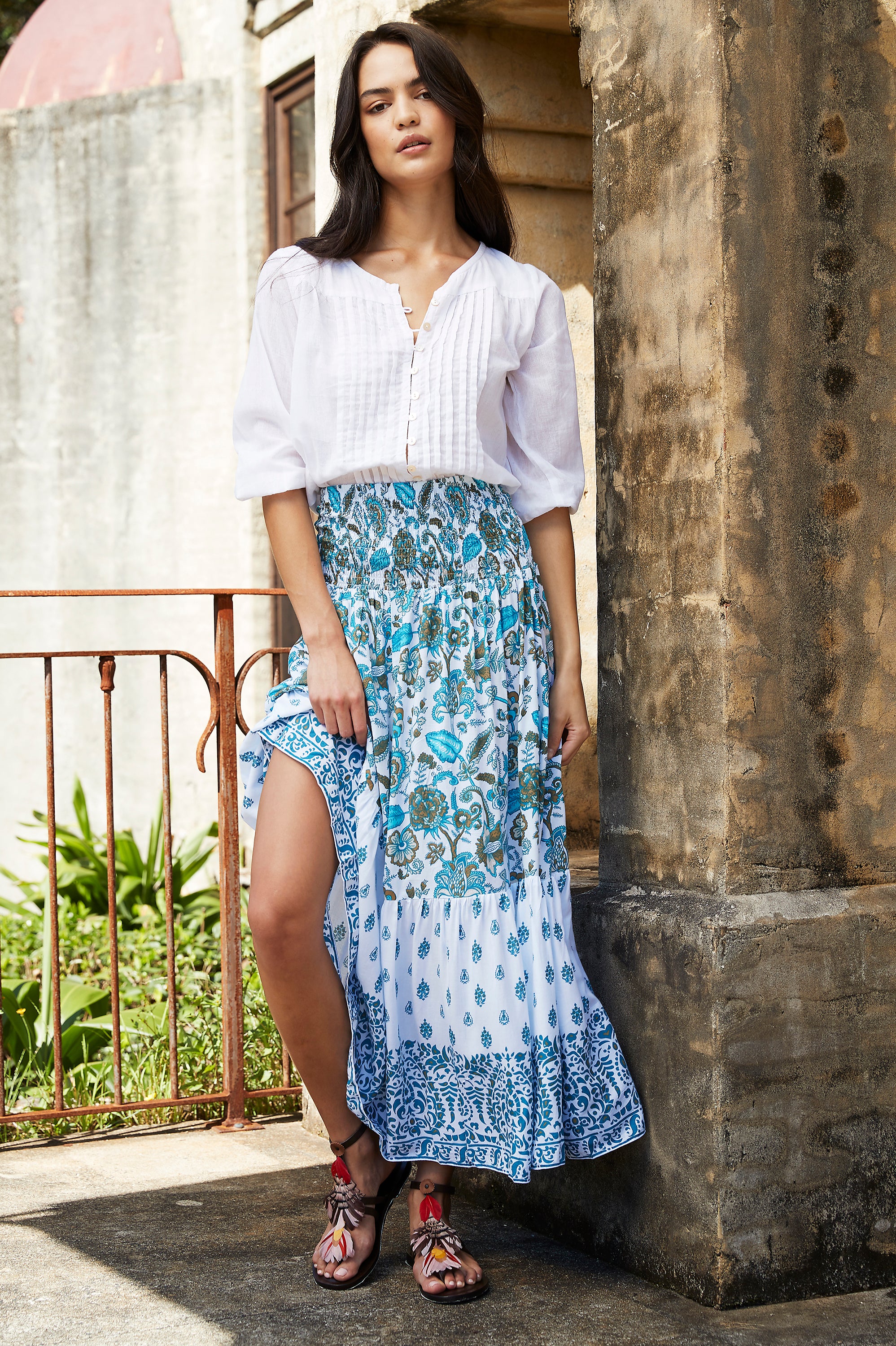 Bianca Top Cotton White - Saffron Road